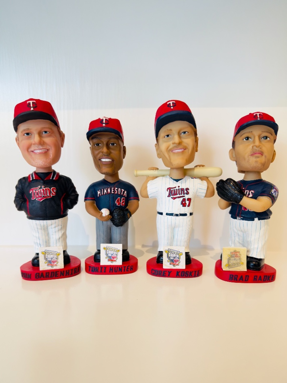 2003 Minnesota Twins AL Central Champs Bobblehead Set of 4